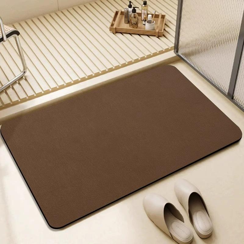 Quick-Dry Diatomaceous Earth Bathroom Mat - Soft, Water-Absorbent, Anti-Slip Floor Mat for Toilets & Entrances