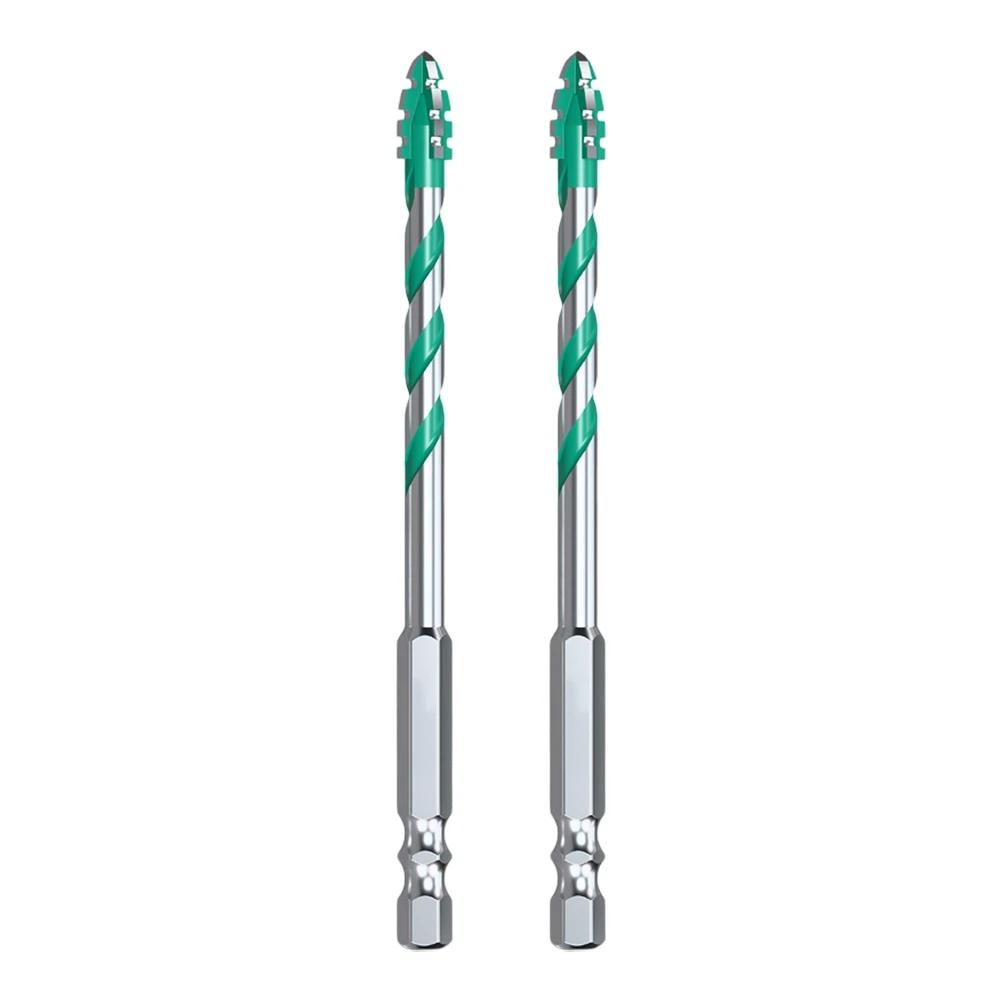 Multi-Material Bits Drill Bits Home Improvement Workshop Tasks Four-edge Serrated Glass Wood Metal Tiles Versatile Compatibility