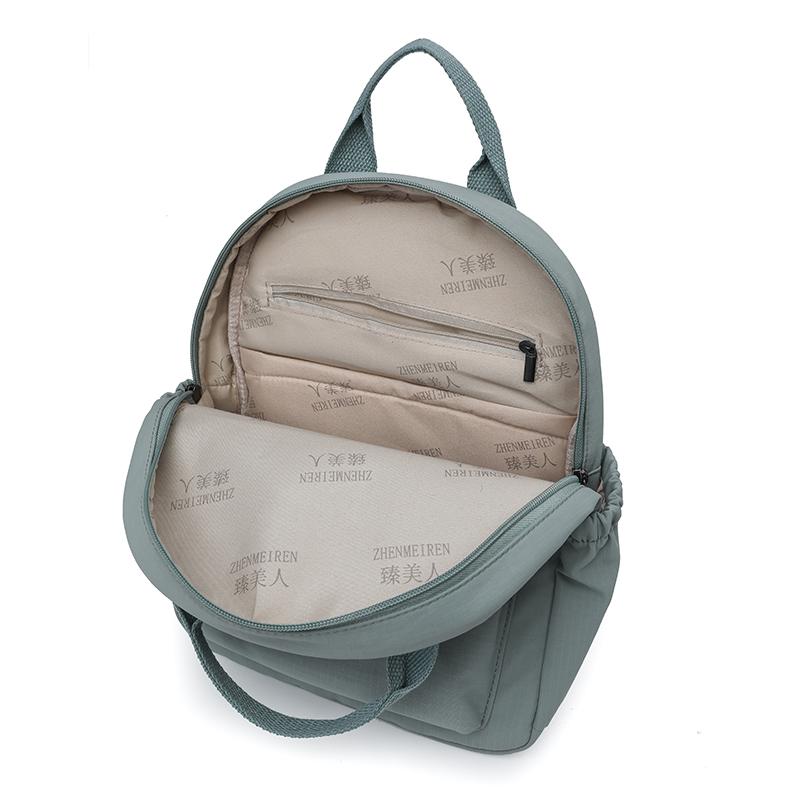 Solid Color Large Capacity Backpack Women Travel Backpack Lightweight College Student Schoolbag