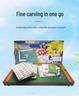 Compact Melamine Carved Mahjong Set for Dorms & Travel Entertainment
