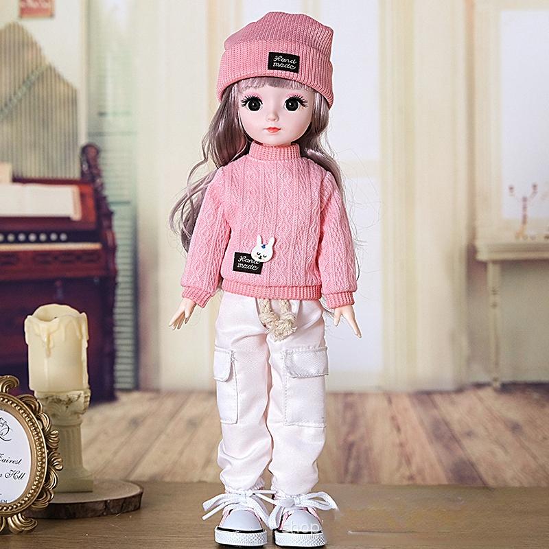 Moda Kazak Seti 1/6 Bjd Bebek Yedek Giysileri Kız veya Erkek Bebek Etek Aksesuarları 30cm Bebek Çocuk Kız Oyuncak Hediye