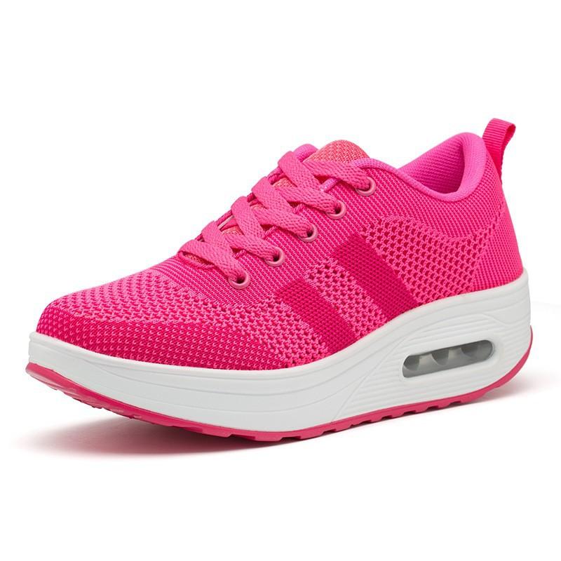 Autumn fly-woven mesh outdoor sports shoes rocking shoes air cushion shoes