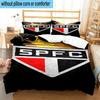 3pcs Paulo Fc Emblem Printed Bedding Set Duvet Cover Closure Includes 1 Duvet Cover & 2 Pillowcases Bedding Sets Home Decor Gifts