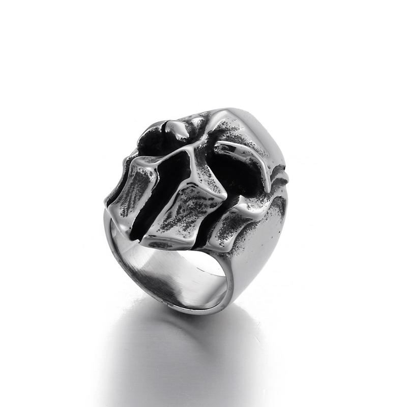 

7-12# Vintage Stainless Steel Skull Silver Gold Color Ring Mens Skull Biker Rock Roll Gothic Punk Skull Mask Ring Jewelry Ring 7 срібний