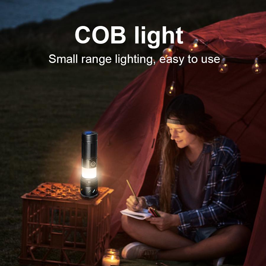 1000000 Lumenů Super Jasná Svítilna Vysokovýkonné LED Svítilny Dobíjecí Lampa COB Světlo Venkovní Turistická Lucerna Přenosná Svítilna