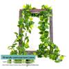 Rattan Air Conditioning Pipe Cover with Artificial Green Vines and Leaves