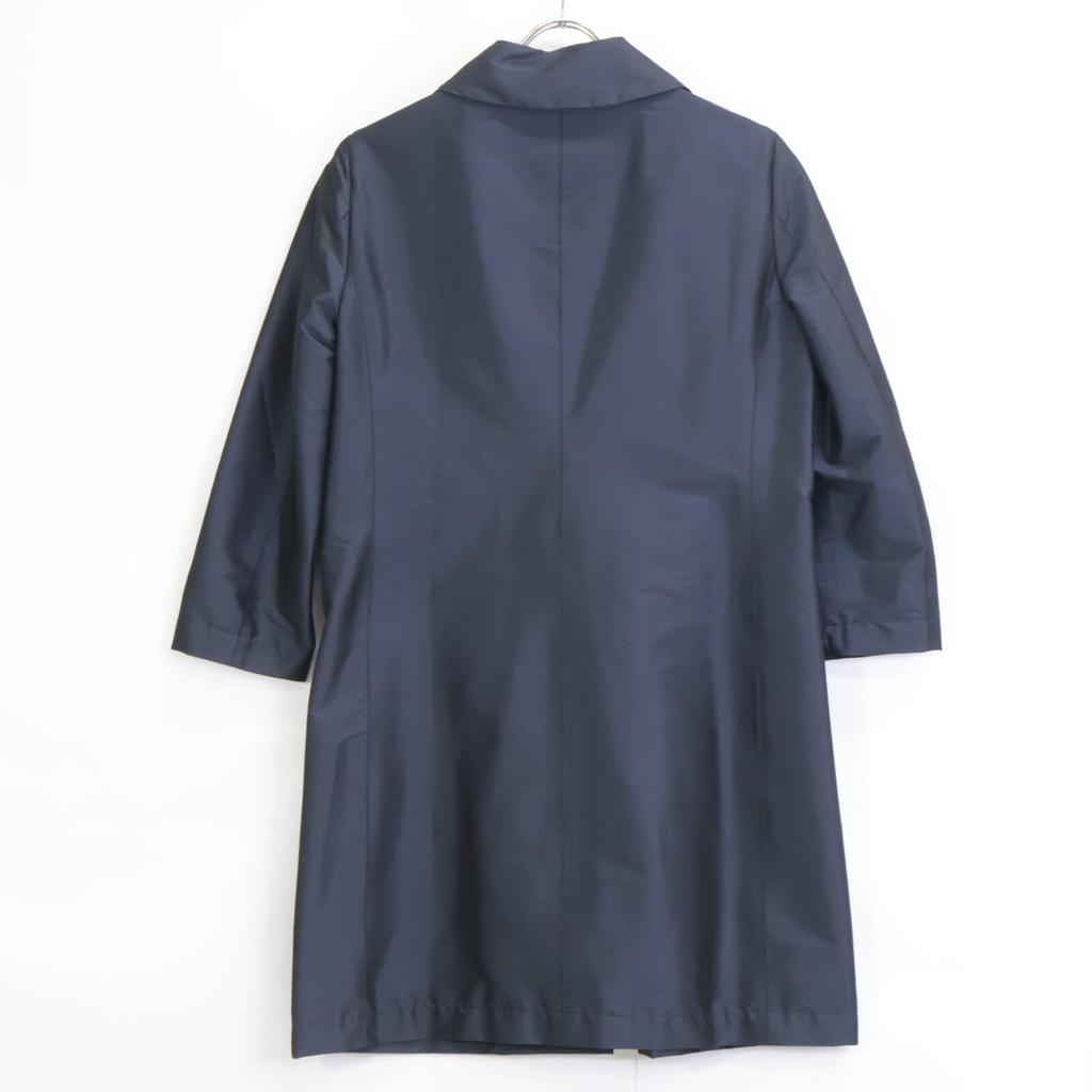 HERNO CA0150D Navy Nylon Big Button Soutien Collar Coat coat 42 NavyUsed