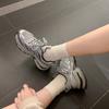 Wilderness late summer~ silver reflective strip color matching mesh platform dad shoes sneakers 2025 spring women's shoes new