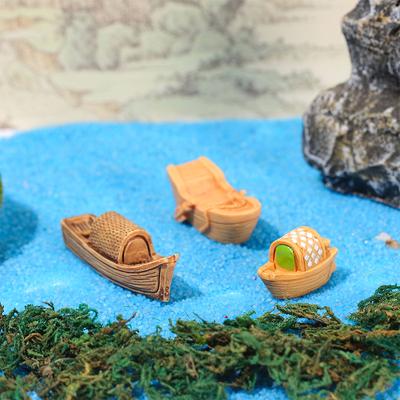 Jiangnan Small Boat Models Home HandicraftsResin Gifts Small Ornaments Fishing Boats and Black-covered Boats