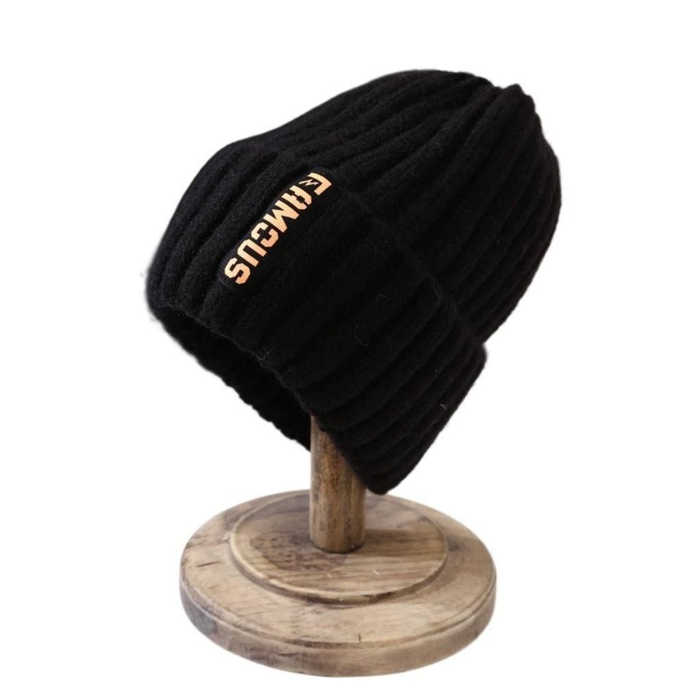New Knitting Beanies Winter Caps for Men Women Warm Solid Color Hat Soft Woolen Crochet Unisex Take Cold Cap Beanie