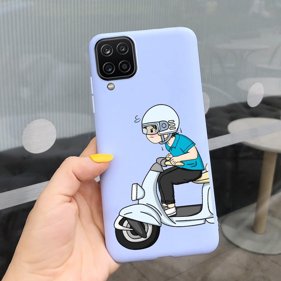 Für Samsung Galaxy A12 Hülle M12 F12 Cue Süßigkeiten Bemalte Abdeckung Weiche Silikon Handyhülle Für Samsung A12 M 12 GalaxyA12 Coque Bumper