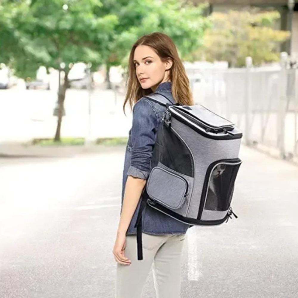Large Capacity Pet Backpack Expandable Pet Travel Bag Multi-function Cat Carrier  Transport