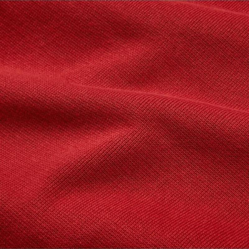 Skechers Colorful Casual Series Comfortable Versatile Classic Crew Neck Pullover Sweatshirt Unisex sweatshirt Pale-Red L124U031-03LC