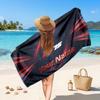 F1 Customized Name Text Beach Towel, Soft Absorbent Towel Beach Pool Travel Personal Gift