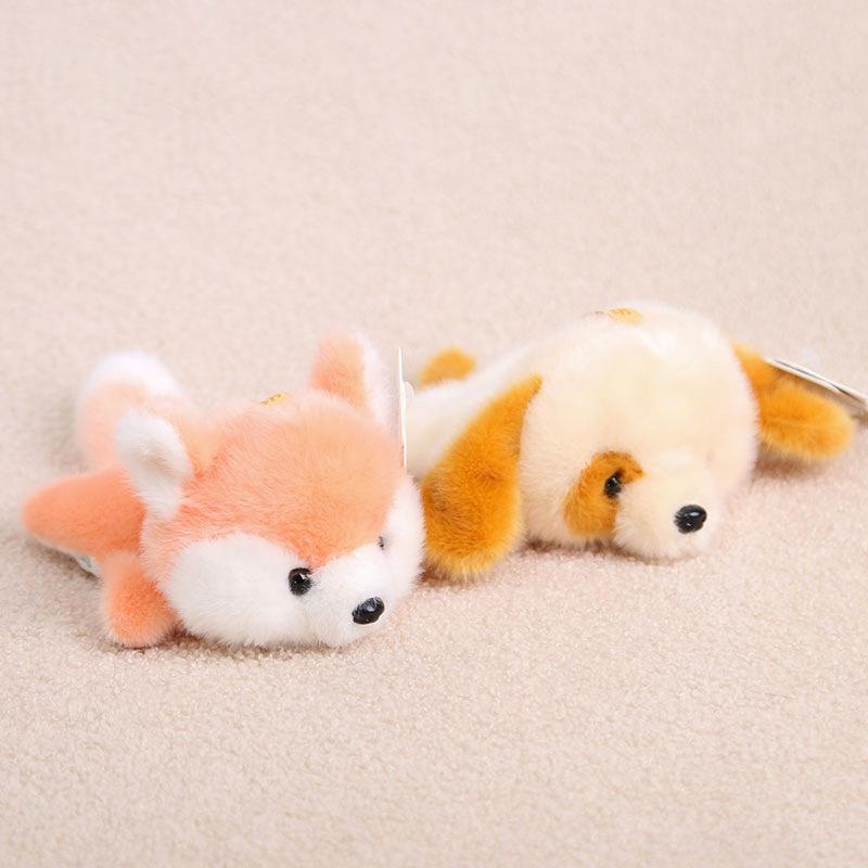 Polyester Cloth Velvet Bean Bag Park Animal Plush Toy Pendant Cute Cartoon Doll Keychain Children's Gift 14+