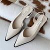 Fashion 2025 New Women's Sandals Pointed Toe Square Heel Cover Toe Shoes Women Leisure Career Summer Elegant Shoes