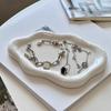 INS Jewelry Storage Tray Ceramic Cake Snack Dessert Tray Creative Cloud Shape Tray Room Decor
