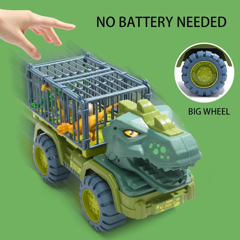 New Children's Car Toy Dinosaurs Transport Car with Dinosaur Large Engineering Vehicle Model Educational Toy Transport Vehicle Toy Boy Girl Gift