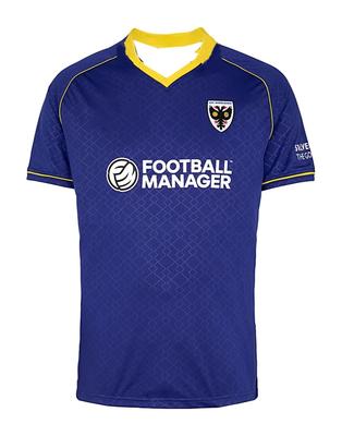 New Jersey Quick-Drying 3D Sports AFC Wimbledon Home Soccer Jersey Blue Yellow Football Manager EFL