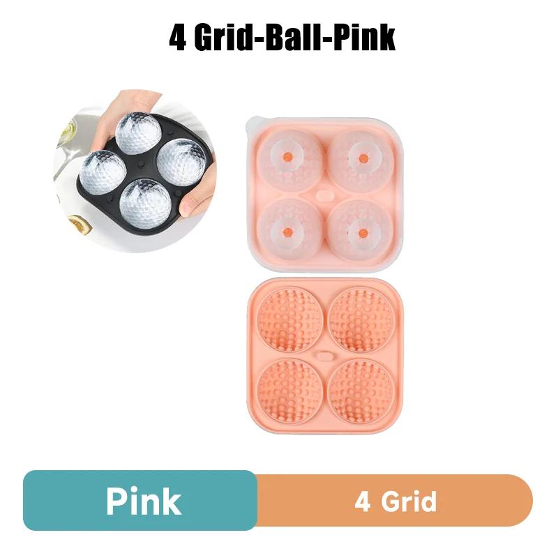 Golf Silicone Ice Ball Round Mold Whiskey Special 4 Golf Ice Grid Mold Kitchen Tools