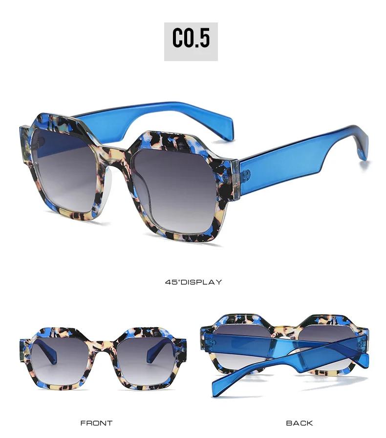 New Vintage Big Square Sunglasses Women Men Fashion Retro Thick Edge Frame Luxury Male Sun Glasses Shades Uv400 Eyeglasses