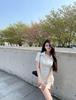 2022 Korean Slim Fit Polo Collar Bodycon Dress for Petite Sizes