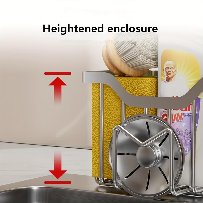 Stainless Steel Sink Drain Rack Dish Washing Cloth Pot Brush Storage Rack Stainless Steel Sponge Rack Drain Basket