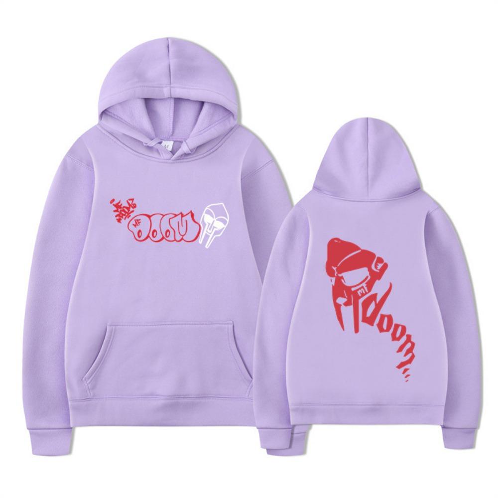 2024 Ny DOOM-hettegenser med trykk og grenseoverskridende mønster i europeisk størrelse for menn og kvinner, hettegenser med trykk og mønstre, høst-/vinterhettegenser