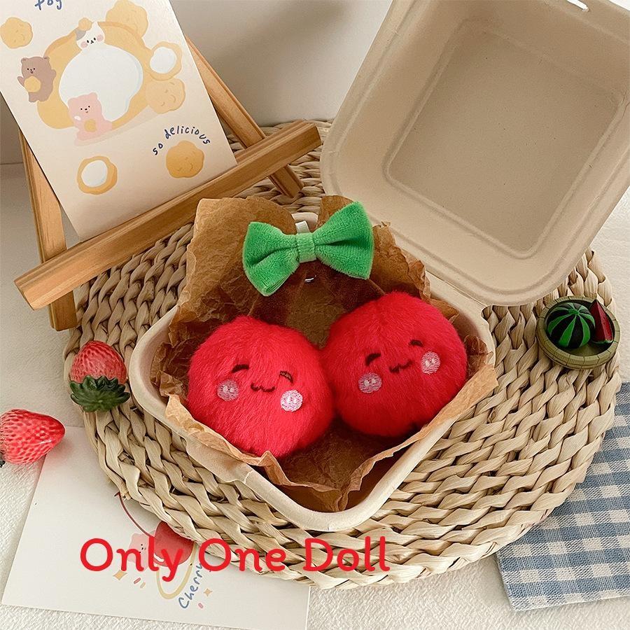 Watermelon Cherry Mini Fruit Plush Doll Keyring Girls Gifts Bag Decor Pendant