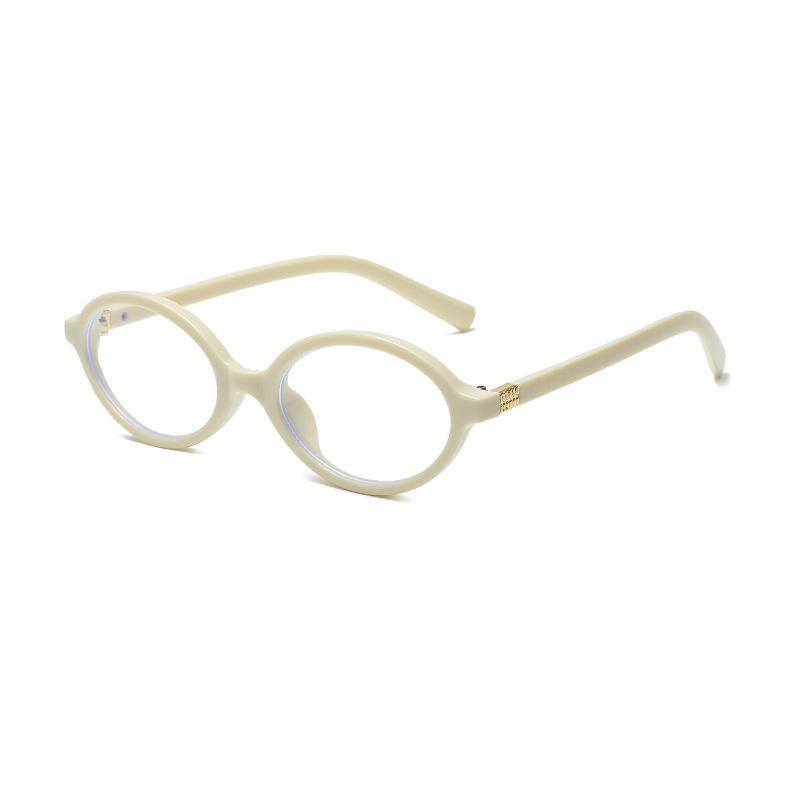 2024 Xiaohongshu Retro Oval Nerd Glasses with Anti-Blue Light in a Simple, High-End Style