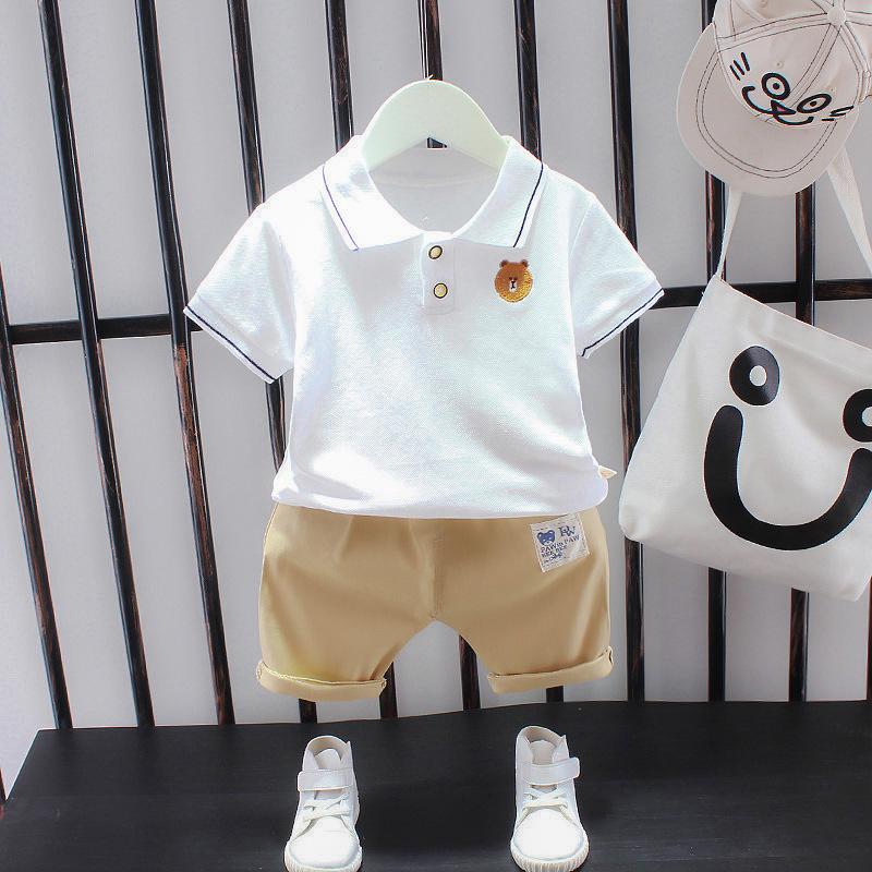 Toddler Boys' Summer Polo Shirt & Shorts Set: Infant Children's Outfit