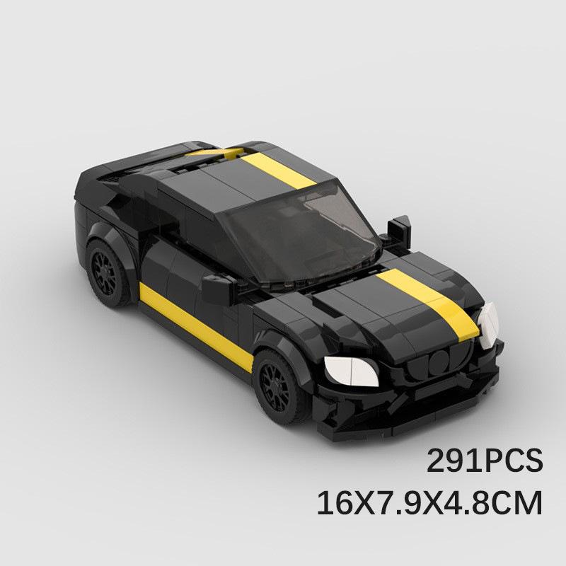 

M Dark Night Racing Car Building Block, 8 Grid Speed Series High Power Vehicle Model