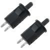CHENJIN Refrigerator Door Light Switch 2PCS 10mm AC 250V 3A Normally Closed Momentary Fridge Light Press Button Switch Black