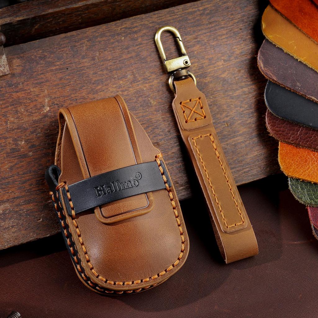 Blue Mountain Key Cover for Mocha DHT-PHEV 2023 by Wei: Premium Leather Shell with Buckle