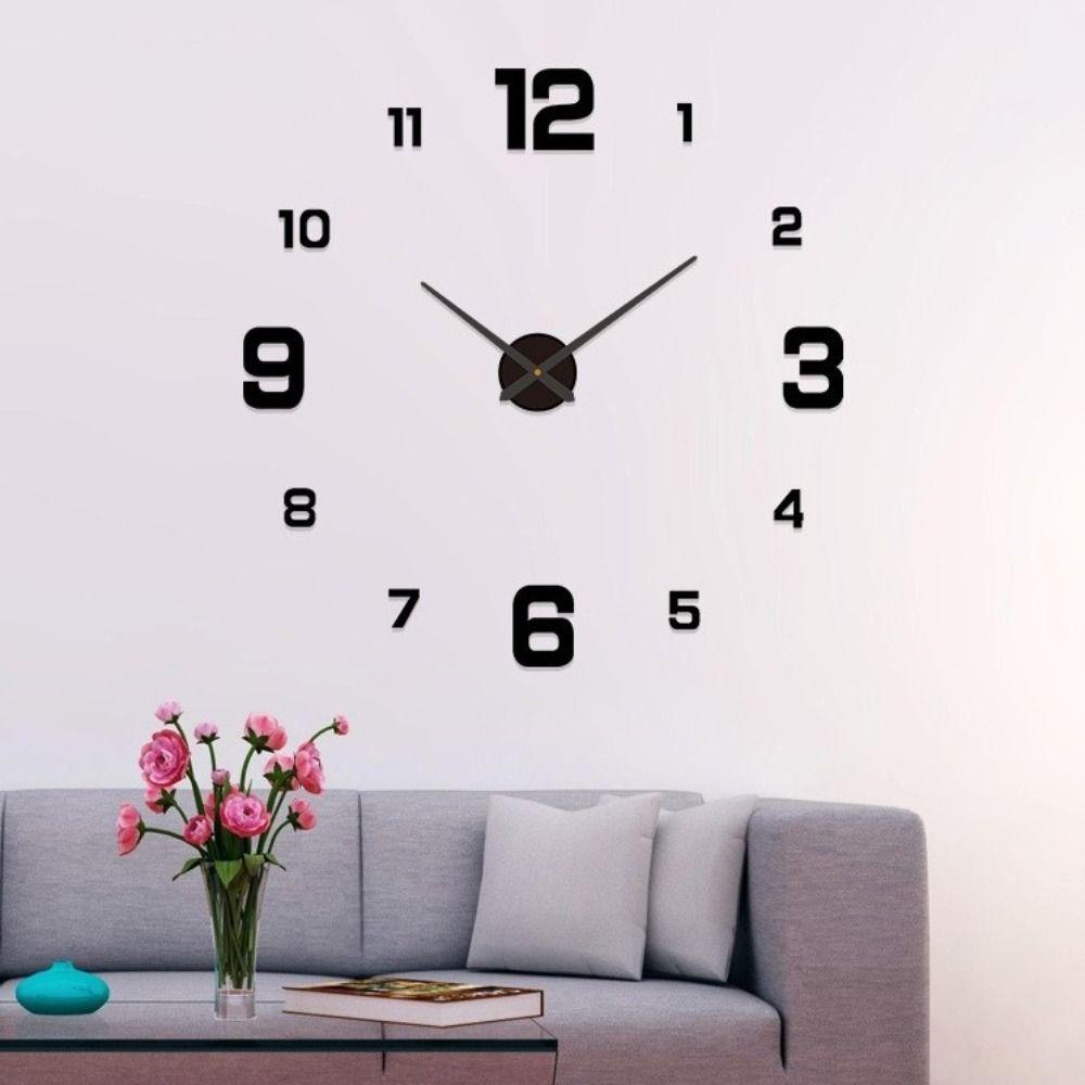 Silent Digital Clock Minimalist Hanging Clock Creative Wall Clock  Bedroom