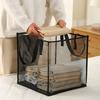 Large Capacity Laundry Hamper Reinforced Handles Storage Basket Square Dirty Clothes Basket  Home