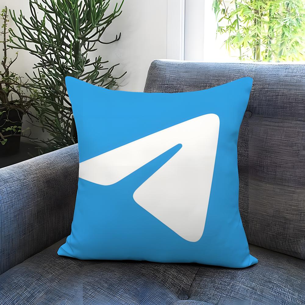 Trendy TTelegraming Cushion Cover Comfortable Reversible Pillow Cover Ideal for Car Sofa Bedroom  Beyond