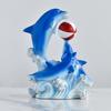 Dolphin Figurine Collectible Tabletop Resin Dolphin Statue Heart Dolphin Ornament Valentine's Day Gift for Women Wife Girlfriend