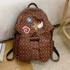 Schoolbag High-value student backpack Polka dot rabbit ears schoolbag female star chasing large-capacity going out cute backpack female bag