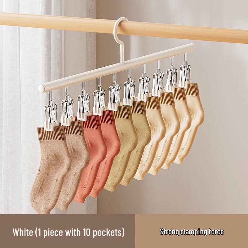 Telescopic Sling Hook Wardrobe Clothes Drying Rack for Underwear and Vest Storage