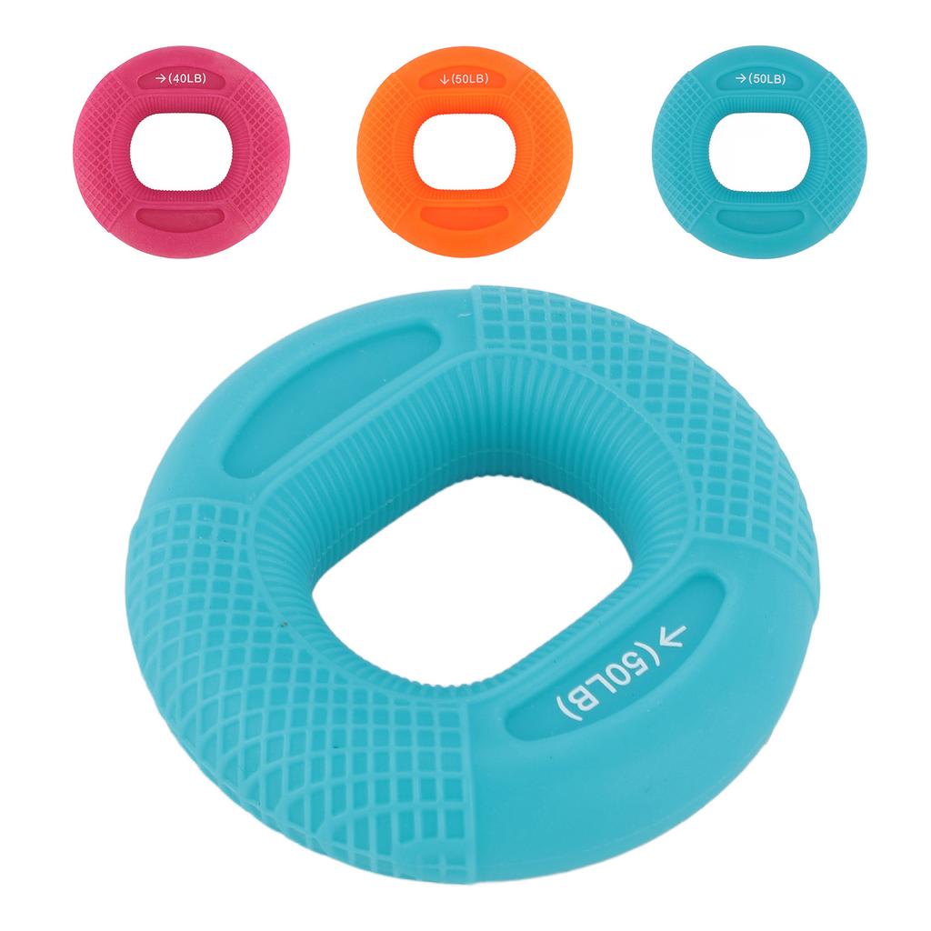Hand Grip Strengthener Ring Silicone Hand Strength Trainer Squeezer Ring for Finger Forearm Exercise