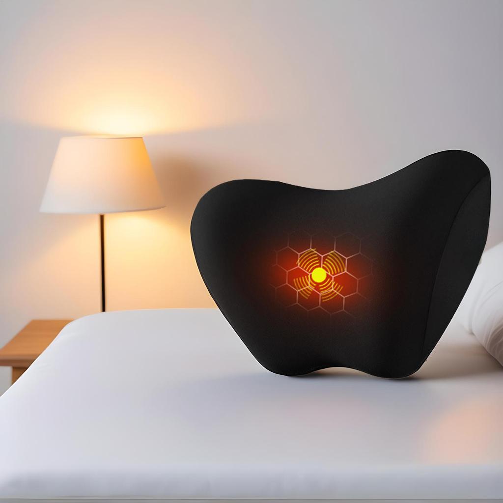 Car Headrest Seat Cushion Memory Foam Pillow Head Support Neck Rest USB Powered Electric Massage Cars Travel Pillows