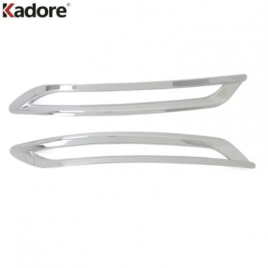 For Volvo XC60 XC 60 2018   Chrome Car Rear Bumper Fog Light Lamp Cover Trim Tail Foglight Bezel Trims Accessories
