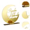 Eid Mubarak Decoration Acrylic Embellishment Portable Desktop Ornament Plaque for Bedroom Islamic