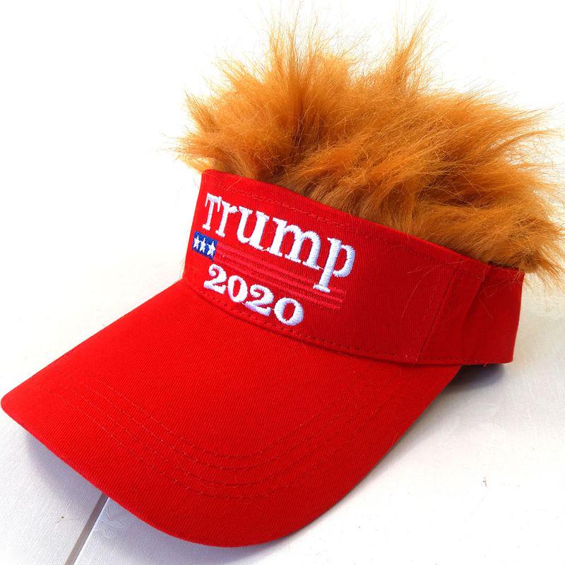 Unisex Funny Hair Wig Visor Baseball 