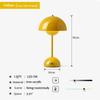 Neue wiederaufladbare LED-Pilz-Blütenknospen-Tischlampe Touch-Nachtlicht Dimmbar für Schlafzimmer Nachttisch Restaurant Cafe Decor Lightin