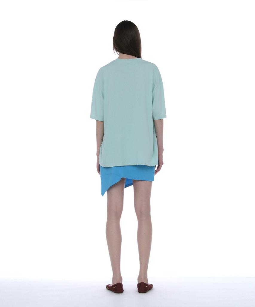 PARTIMENTO WOMEN Geometric Parts Printed Tee_Emerald