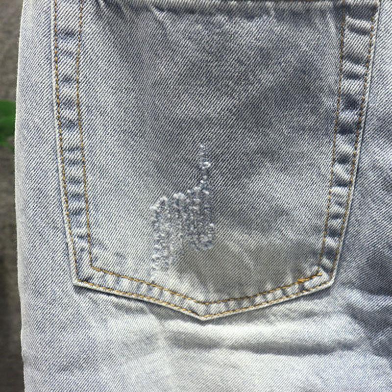 Primavera Estate Ripped Jeans Uomo Loose Thin Beggar Jeans Cropped Jeans  acquista in modo economico — spedizione gratuita, recensioni reali con foto  — Joom