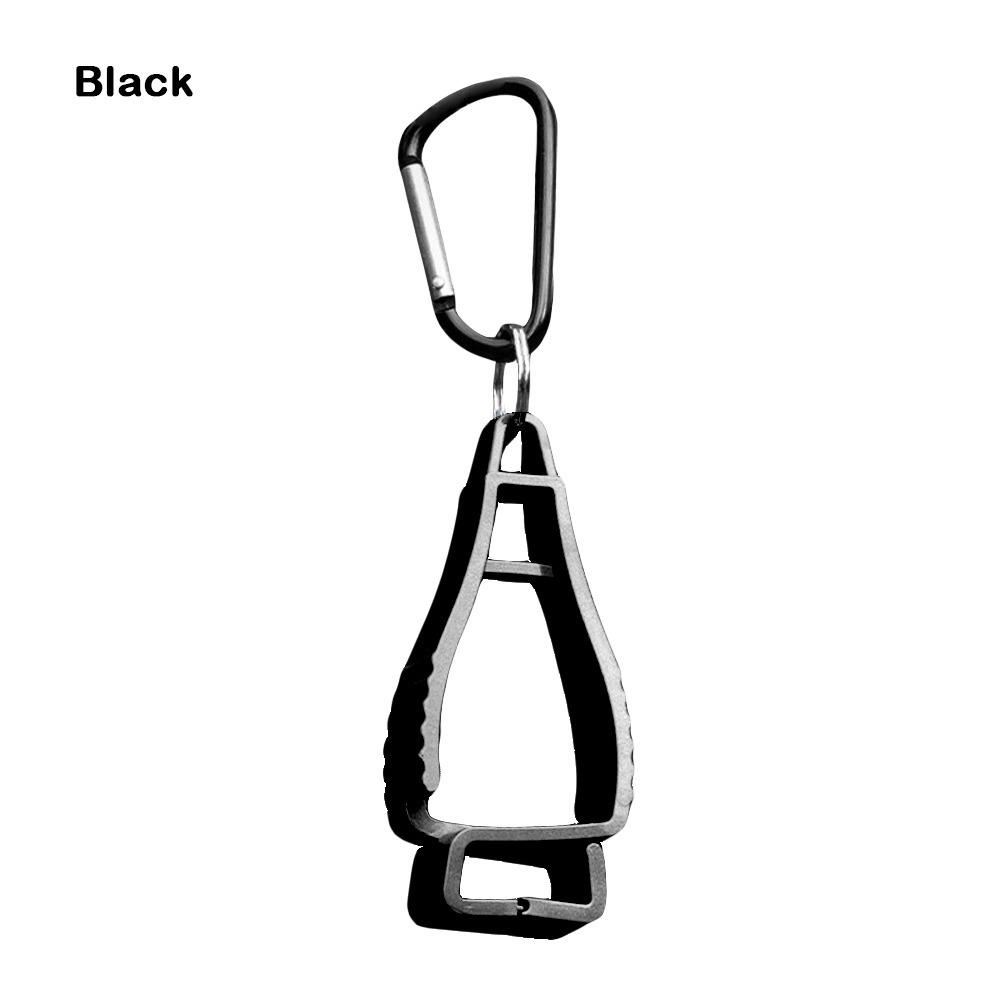 

Plastic Outdoor Gloves Clip safety Protective Gloves Clip Mountaineering Buckle Hat Clip чорний