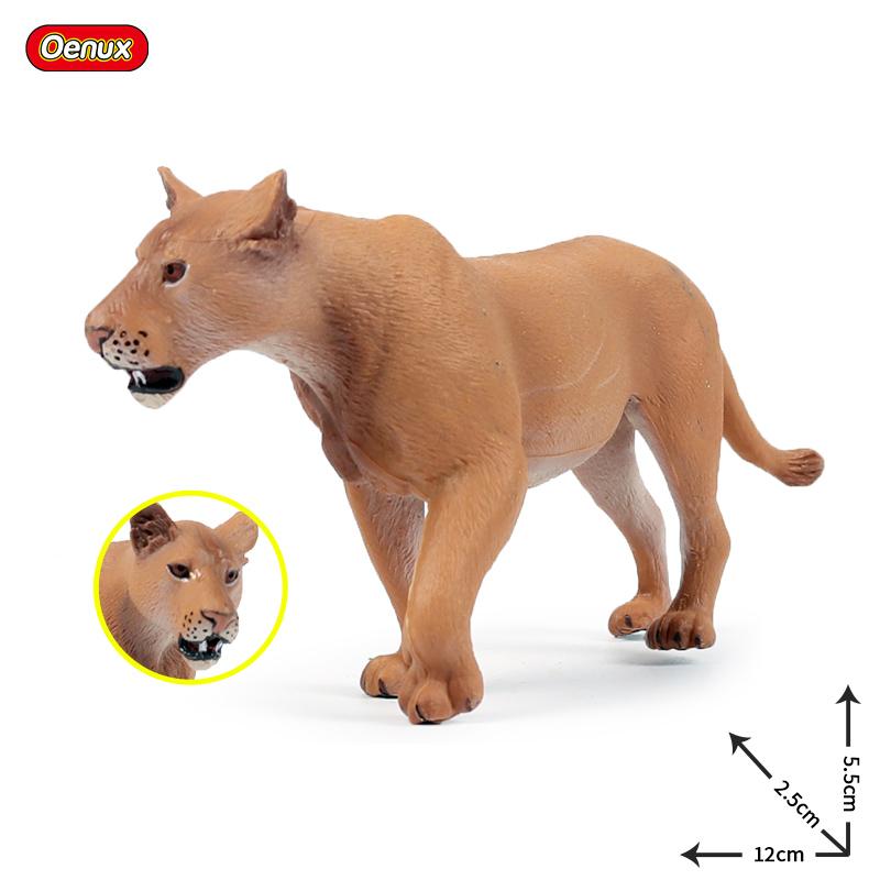 Oenux Original African Wild Animals Simulation Savage Bengal Tiger Siberian Tiger White Tiger Lion PVC Model Educational Toys
